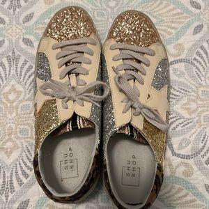Shu Shop Glitter Sneakers.